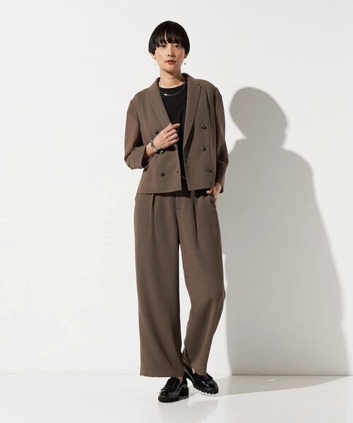 COMME CA(コムサ)の「【セットアップ対応】シアーチェックジャケット(テーラードジャケット・レディース・グレー/ブラウン・9号/11号)」の22枚目の写真