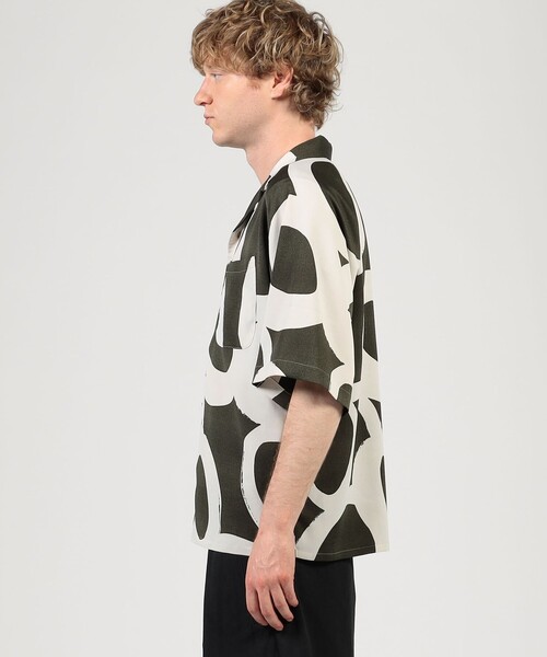 m's braque(エムズブラック)の「【別注】m's braque ポリエステル オープンカラー ハーフスリーブシャツ(シャツ/ブラウス・メンズ・グリーン系その他・36/38)」の10枚目の写真