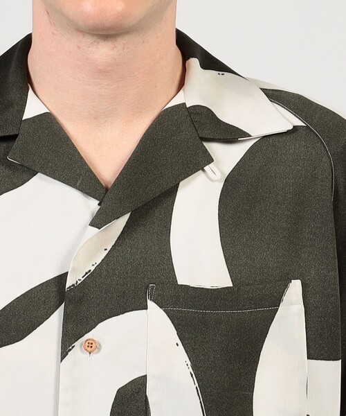m's braque(エムズブラック)の「【別注】m's braque ポリエステル オープンカラー ハーフスリーブシャツ(シャツ/ブラウス・メンズ・グリーン系その他・36/38)」の12枚目の写真