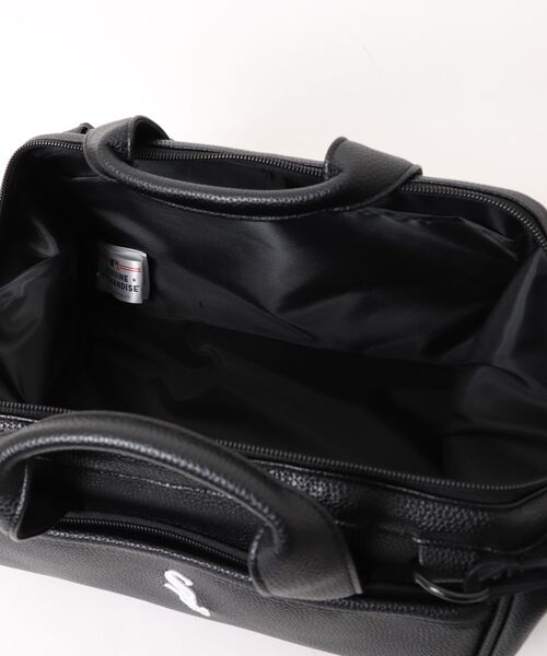 MLB(メジャーリーグベースボール)の「MLB シボ生地がま口ボストン(M)2【ホワイトソックス】(ボストンバッグ・レディース・ブラック×ホワイト・FREE)」の4枚目の写真