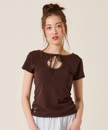 TINA：JOJUN（ティーナジョジュン）の「前後2WAY コンパクト Tシャツ TINA:JOJUN（Tシャツ/カットソー）」