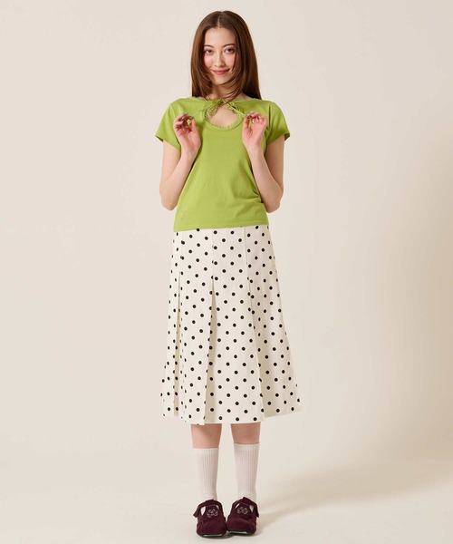 TINA:JOJUN(ティーナジョジュン)の「前後2WAY コンパクト Tシャツ TINA:JOJUN(Tシャツ/カットソー・レディース・グリーン/ホワイト/ブラウン・M)」の14枚目の写真