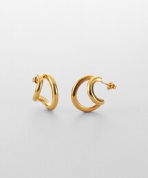 シルバー アシンメトリーフープピアス GP