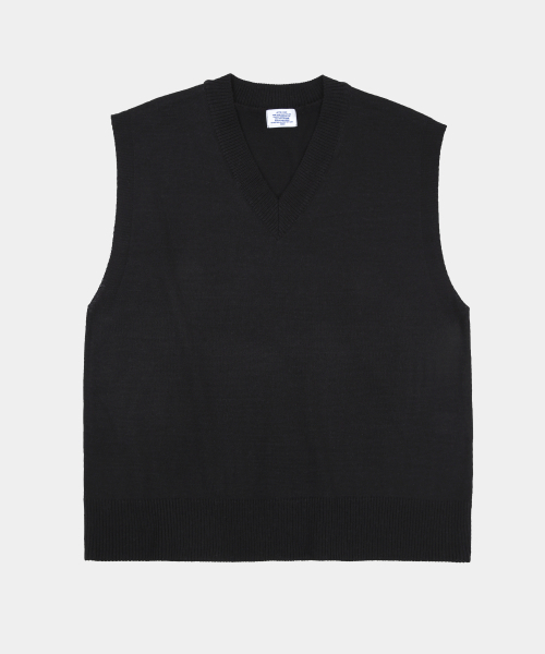 LETTERCOMO(レテルコモ)の「シティボーイ Vネックニットベスト_ブラック(ベスト・レディース・その他・LARGE/MEDIUM)」の1枚目の写真
