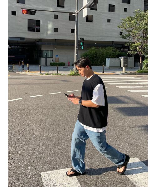 LETTERCOMO(レテルコモ)の「シティボーイ Vネックニットベスト_ブラック(ベスト・レディース・その他・LARGE/MEDIUM)」の16枚目の写真