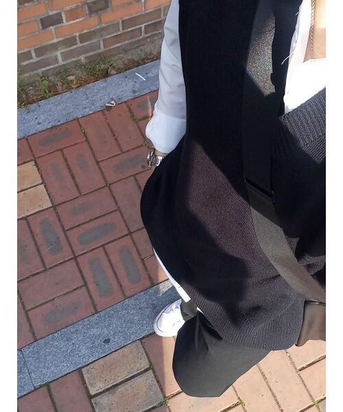 LETTERCOMO(レテルコモ)の「シティボーイ Vネックニットベスト_ブラック(ベスト・レディース・その他・LARGE/MEDIUM)」の18枚目の写真