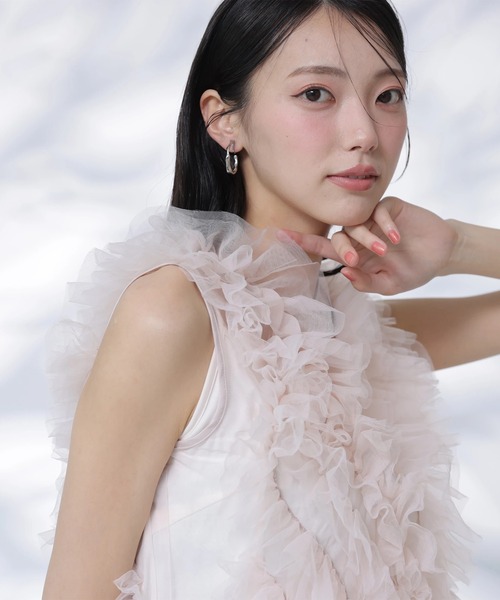 Rirandture(リランドチュール)の「チュールフリルトップス(シャツ/ブラウス・レディース・ピンク・2)」の6枚目の写真