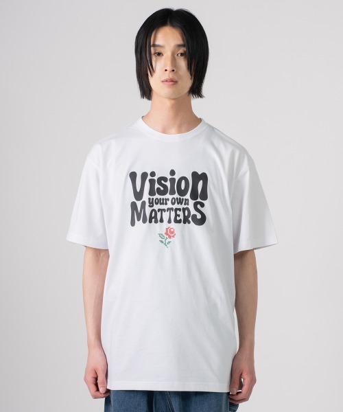 rehacer(レアセル)の「rehacer TEE : Vision Logo TEE / ヴィジョン ロゴ T-Shirt(Tシャツ/カットソー・メンズ・ホワイト/ブラック・LARGE/MEDIUM/SMALL/X-LARGE)」の3枚目の写真