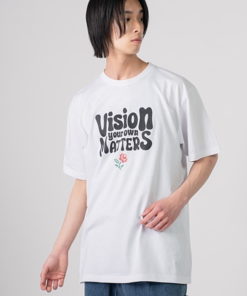 rehacer(レアセル)の「rehacer TEE : Vision Logo TEE / ヴィジョン ロゴ T-Shirt(Tシャツ/カットソー・メンズ・ホワイト/ブラック・LARGE/MEDIUM/SMALL/X-LARGE)」の4枚目の写真