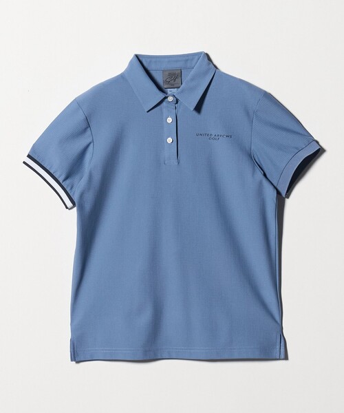 UNITED ARROWS GOLF(ユナイテッドアローズゴルフ)の「ウィメンズ メッシュ アームライン ポロシャツ 吸水速乾(ポロシャツ・レディース・ネイビー/コバルトブルー・M/L/S)」の2枚目の写真