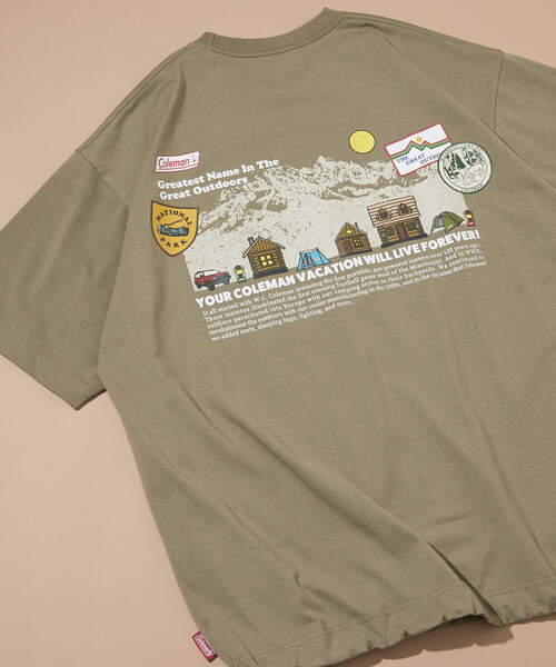 COLEMAN(コールマン)の「Coleman/コールマン 別注 Snowy Mountain バックプリント スピンドルTシャツ(Tシャツ/カットソー・メンズ・オリーブ/ライトグレー/ホワイト/チャコールグレー・LARGE/MEDIUM/SMALL)」の16枚目の写真