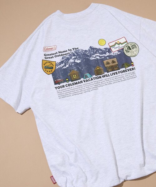 COLEMAN(コールマン)の「Coleman/コールマン 別注 Snowy Mountain バックプリント スピンドルTシャツ(Tシャツ/カットソー・メンズ・オリーブ/ライトグレー/ホワイト/チャコールグレー・LARGE/MEDIUM/SMALL)」の19枚目の写真