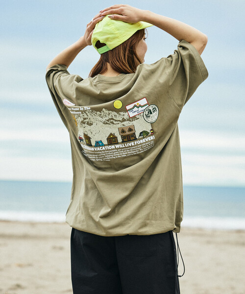 COLEMAN(コールマン)の「Coleman/コールマン 別注 Snowy Mountain バックプリント スピンドルTシャツ(Tシャツ/カットソー・メンズ・オリーブ/ライトグレー/ホワイト/チャコールグレー・LARGE/MEDIUM/SMALL)」の13枚目の写真