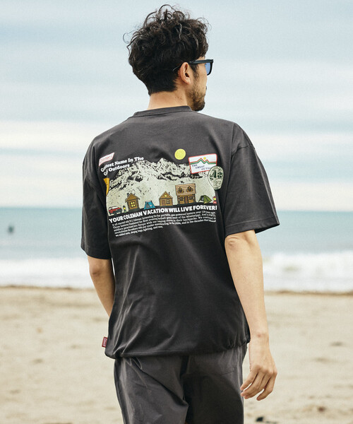 COLEMAN(コールマン)の「Coleman/コールマン 別注 Snowy Mountain バックプリント スピンドルTシャツ(Tシャツ/カットソー・メンズ・オリーブ/ライトグレー/ホワイト/チャコールグレー・LARGE/MEDIUM/SMALL)」の9枚目の写真