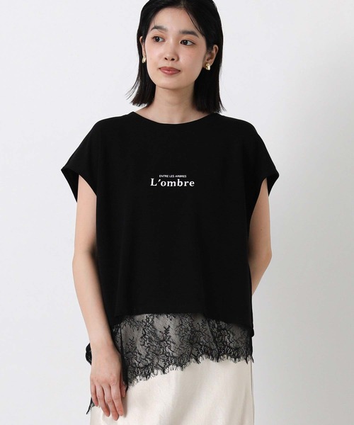 Gready Brilliant(グレディブリリアン)の「レースへムロゴカットソー(Tシャツ/カットソー・レディース・オフホワイト/ブラック・FREE)」の6枚目の写真