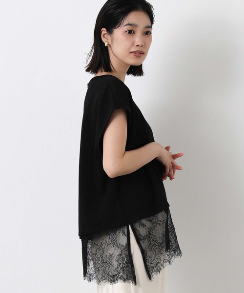 Gready Brilliant(グレディブリリアン)の「レースへムロゴカットソー(Tシャツ/カットソー・レディース・オフホワイト/ブラック・FREE)」の7枚目の写真