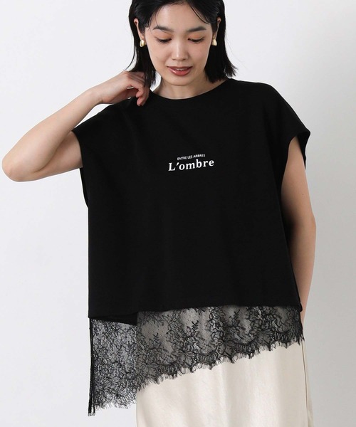 Gready Brilliant(グレディブリリアン)の「レースへムロゴカットソー(Tシャツ/カットソー・レディース・オフホワイト/ブラック・FREE)」の9枚目の写真