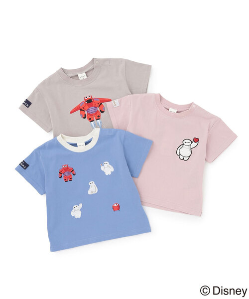 petit main(プティマイン)の「【Disney】【接触冷感】ベイマックス / アップリケTシャツ(Tシャツ/カットソー・キッズ・サックスブルー/アイボリー/ライトグレー/ライトピンク・80cm/120cm/90cm/110cm/130cm/100cm)」の7枚目の写真