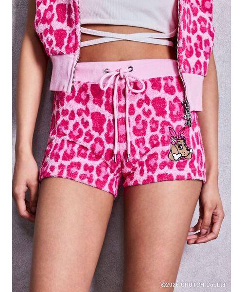 GYDA(ジェイダ)の「GYDA×GALFY leopard pile マイクロショートパンツ【セットアップ着用可能】(その他パンツ・レディース・ピンク/ブラック/ベージュ・FREE)」の1枚目の写真