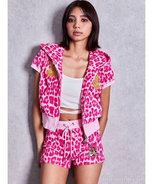 GYDA(ジェイダ)の「GYDA×GALFY leopard pile マイクロショートパンツ【セットアップ着用可能】(その他パンツ・レディース・ピンク/ブラック/ベージュ・FREE)」の7枚目の写真