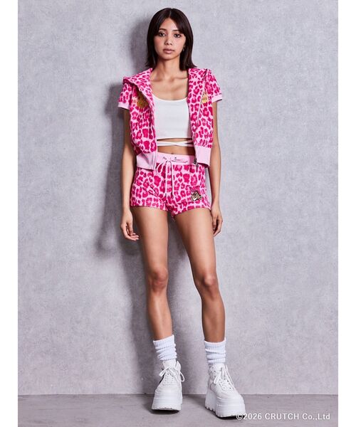 GYDA(ジェイダ)の「GYDA×GALFY leopard pile マイクロショートパンツ【セットアップ着用可能】(その他パンツ・レディース・ピンク/ブラック/ベージュ・FREE)」の10枚目の写真