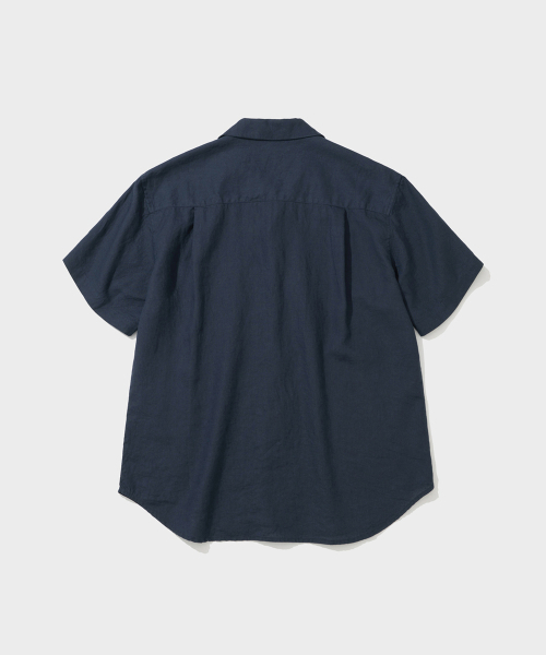 SHIRTER（シャーター）の「PURE LINEN SHORT SLEEVE SHIRT (NAVY)（シャツ/ブラウス・メンズ・その他・SMALL/MEDIUM/LARGE）」の2枚目の写真