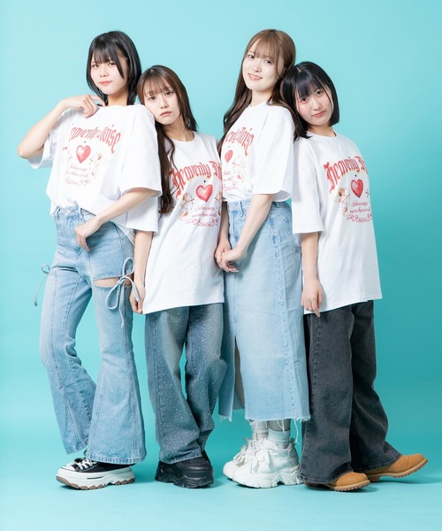 improves（インプローブス）の「チェリー/エンジェルハート/スター プリント 半袖Tシャツ（Tシャツ/カットソー・メンズ・ホワイト/ホワイト系/ホワイト系1・SMALL/MEDIUM/LARGE/X-LARGE）」の3枚目の写真