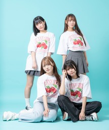 チェリー/エンジェルハート/スター プリント 半袖Tシャツ