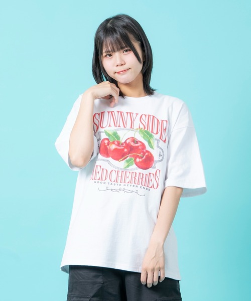 improves（インプローブス）の「チェリー/エンジェルハート/スター プリント 半袖Tシャツ（Tシャツ/カットソー・メンズ・ホワイト/ホワイト系/ホワイト系1・SMALL/MEDIUM/LARGE/X-LARGE）」の15枚目の写真