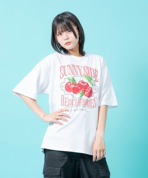 improves（インプローブス）の「チェリー/エンジェルハート/スター プリント 半袖Tシャツ（Tシャツ/カットソー・メンズ・ホワイト/ホワイト系/ホワイト系1・SMALL/MEDIUM/LARGE/X-LARGE）」の16枚目の写真