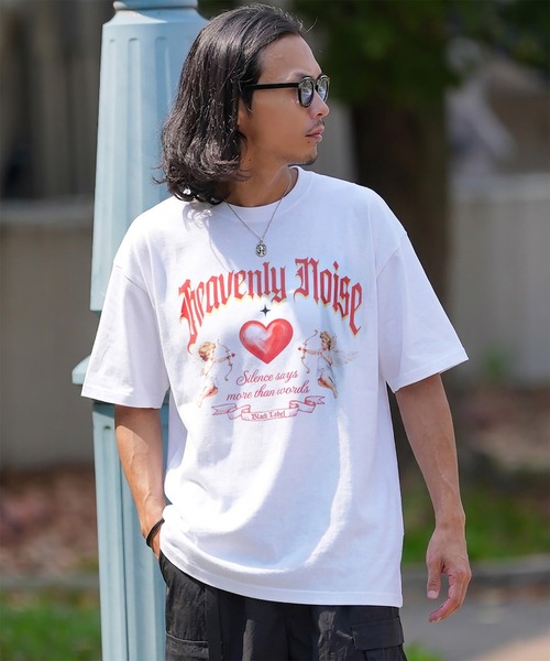 improves（インプローブス）の「チェリー/エンジェルハート/スター プリント 半袖Tシャツ（Tシャツ/カットソー・メンズ・ホワイト/ホワイト系/ホワイト系1・SMALL/MEDIUM/LARGE/X-LARGE）」の6枚目の写真