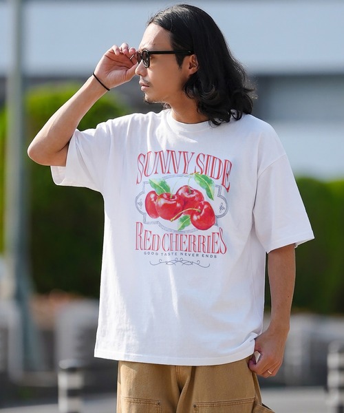improves（インプローブス）の「チェリー/エンジェルハート/スター プリント 半袖Tシャツ（Tシャツ/カットソー・メンズ・ホワイト/ホワイト系/ホワイト系1・SMALL/MEDIUM/LARGE/X-LARGE）」の4枚目の写真