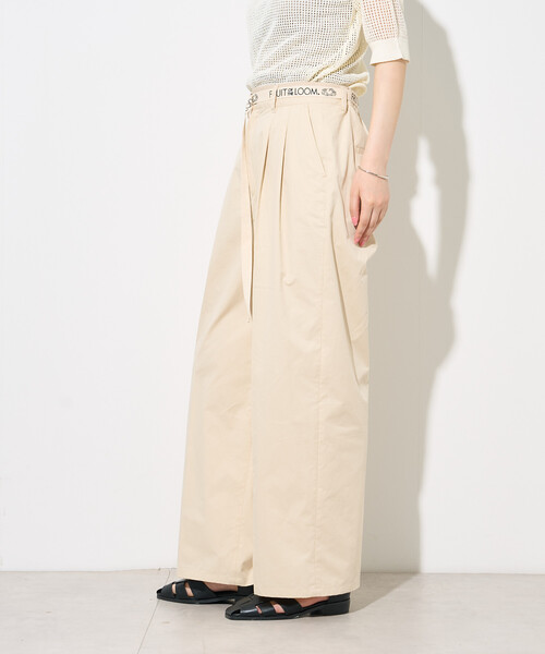 FREAK'S STORE（フリークスストア）の「FRUIT OF THE LOOM × FREAK'S STORE/フルーツオブザルーム 別注 トリミングツイルパンツ（その他パンツ・レディース・ネイビー/オリーブ/ナチュラル・MEDIUM/SMALL）」の10枚目の写真