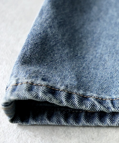 antiqua(アンティカ)の「綿100% ワイド バレルデニムパンツ(デニムパンツ・レディース・ブルー系その他・L/M)」の10枚目の写真
