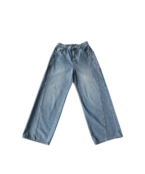 antiqua(アンティカ)の「綿100% ワイド バレルデニムパンツ(デニムパンツ・レディース・ブルー系その他・L/M)」の13枚目の写真