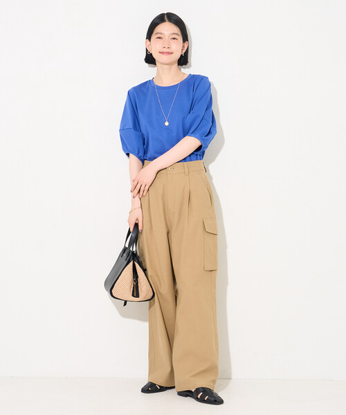FREAK'S STORE(フリークスストア)の「ランタンスリーブ Tシャツ(Tシャツ/カットソー・レディース・ブルー/ブラック/チャコール/オフホワイト・フリ-)」の16枚目の写真