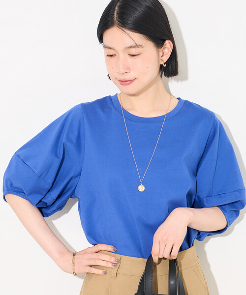FREAK'S STORE(フリークスストア)の「ランタンスリーブ Tシャツ(Tシャツ/カットソー・レディース・ブルー/ブラック/チャコール/オフホワイト・フリ-)」の20枚目の写真