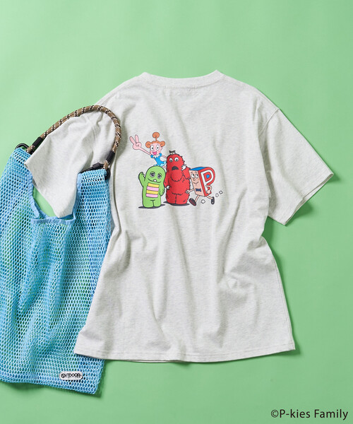 FREAK'S STORE(フリークスストア)の「P-kies Family キャラクター Tシャツ(Tシャツ/カットソー・レディース・オフホワイト/チャコールグレー/ライトグレー・フリ-)」の3枚目の写真