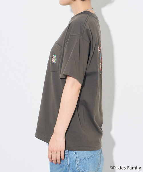 FREAK'S STORE(フリークスストア)の「P-kies Family キャラクター Tシャツ(Tシャツ/カットソー・レディース・オフホワイト/チャコールグレー/ライトグレー・フリ-)」の16枚目の写真
