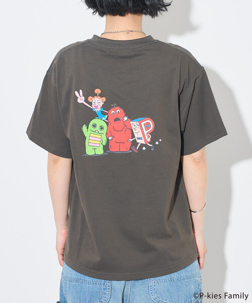 FREAK'S STORE(フリークスストア)の「P-kies Family キャラクター Tシャツ(Tシャツ/カットソー・レディース・オフホワイト/チャコールグレー/ライトグレー・フリ-)」の17枚目の写真