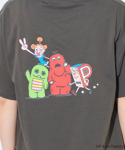 FREAK'S STORE(フリークスストア)の「P-kies Family キャラクター Tシャツ(Tシャツ/カットソー・レディース・オフホワイト/チャコールグレー/ライトグレー・フリ-)」の18枚目の写真