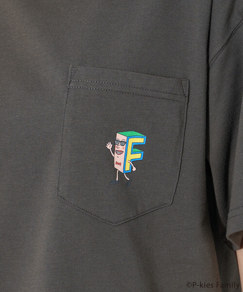 FREAK'S STORE(フリークスストア)の「P-kies Family キャラクター Tシャツ(Tシャツ/カットソー・レディース・オフホワイト/チャコールグレー/ライトグレー・フリ-)」の8枚目の写真
