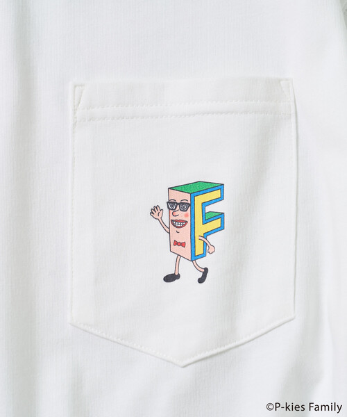 FREAK'S STORE(フリークスストア)の「P-kies Family キャラクター Tシャツ(Tシャツ/カットソー・レディース・オフホワイト/チャコールグレー/ライトグレー・フリ-)」の6枚目の写真