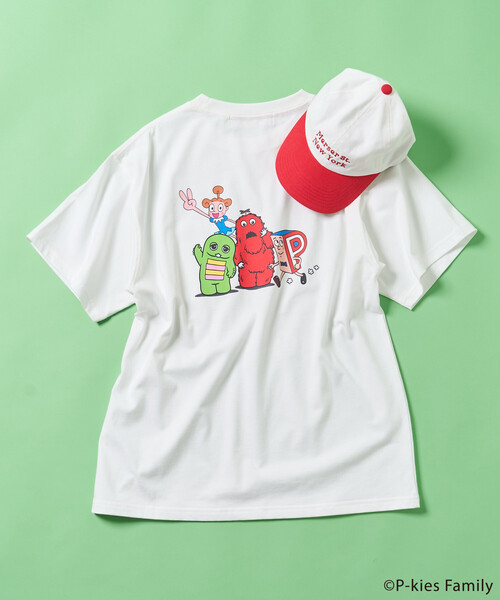 FREAK'S STORE(フリークスストア)の「P-kies Family キャラクター Tシャツ(Tシャツ/カットソー・レディース・オフホワイト/チャコールグレー/ライトグレー・フリ-)」の5枚目の写真