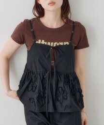 Kastane | 【WEB先行】SETUPステッチ刺繍ビスチェ(タンクトップ)