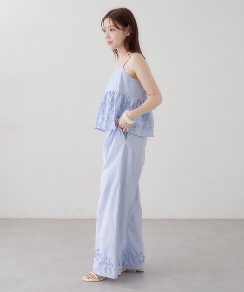 Kastane(カスタネ)の「【WEB先行】SETUPステッチ刺繍ビスチェ(タンクトップ・レディース・ネイビー/ブラック/ブルー・FREE)」の14枚目の写真