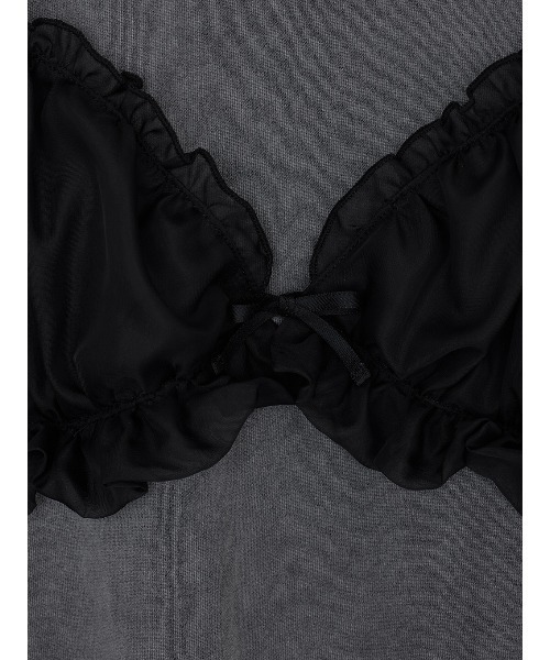 Ameri（アメリ）の「COMPACT BUSTIER DOCKING TEE（Tシャツ/カットソー・レディース・パープル/ブラック/ベージュ・FREE）」の9枚目の写真