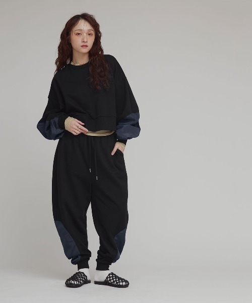 W:Huku（フーク）の「レッグパッチ スウェット パンツ / Leg Patch Sweatpants（スウェットパンツ・レディース・オフホワイト/杢グレー/ブラック・FREE）」の20枚目の写真