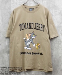 TOM&JERRY（トムアンドジェリー）の「【TOM&JERRY/トム＆ジェリー】トムジェリ　オーバーサイズ プリント Tシャツ（Tシャツ/カットソー）」