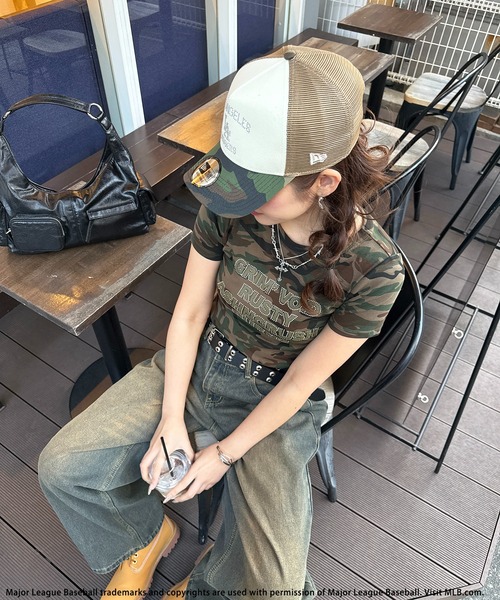 SPIRALGIRL(スパイラルガール)の「【NEW ERA】MLBラインストーンロゴ9FORTY A-Frameキャップ(キャップ・レディース・ピンク/ブラック/グリーン系その他2・FREE)」の12枚目の写真